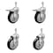 Service Caster 5 Inch Black Polyurethane Swivel 3/8 Inch Stem Caster Total Lock Brake SCC, 2PK SCC-TSTTL20S514-PPUB-BLK-381615-2-S2 - alternate 4